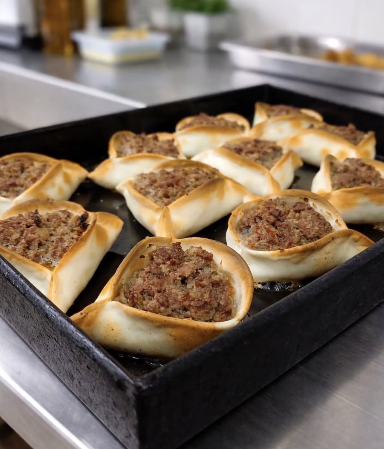 Empanadas arabes recien horneadas